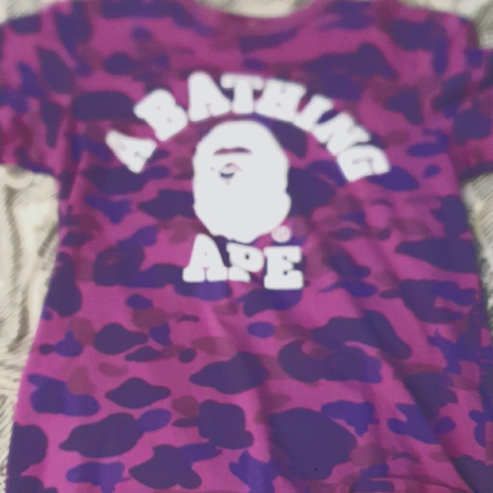 Bape Color Camo purple college Tee